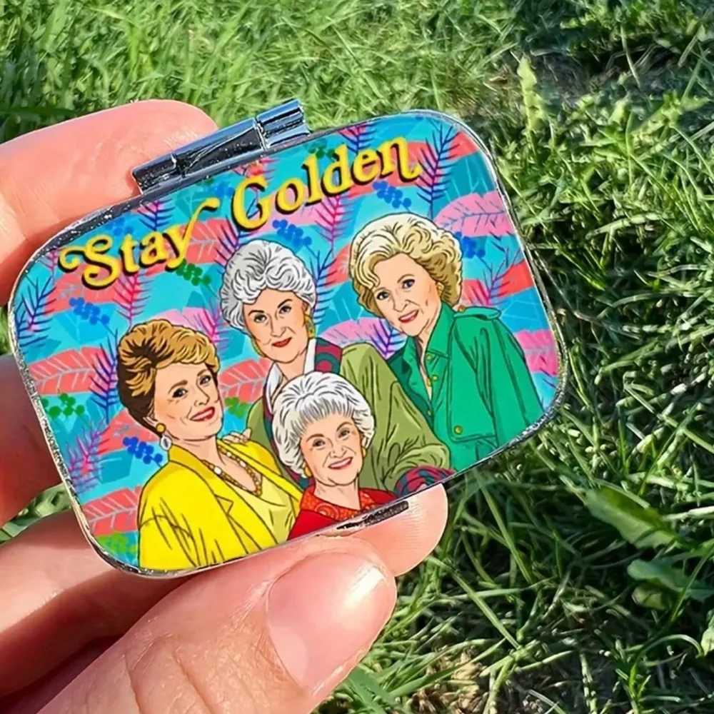 NEW| Pill Box Stay Golden Portable Pill Case Medicine Organizer